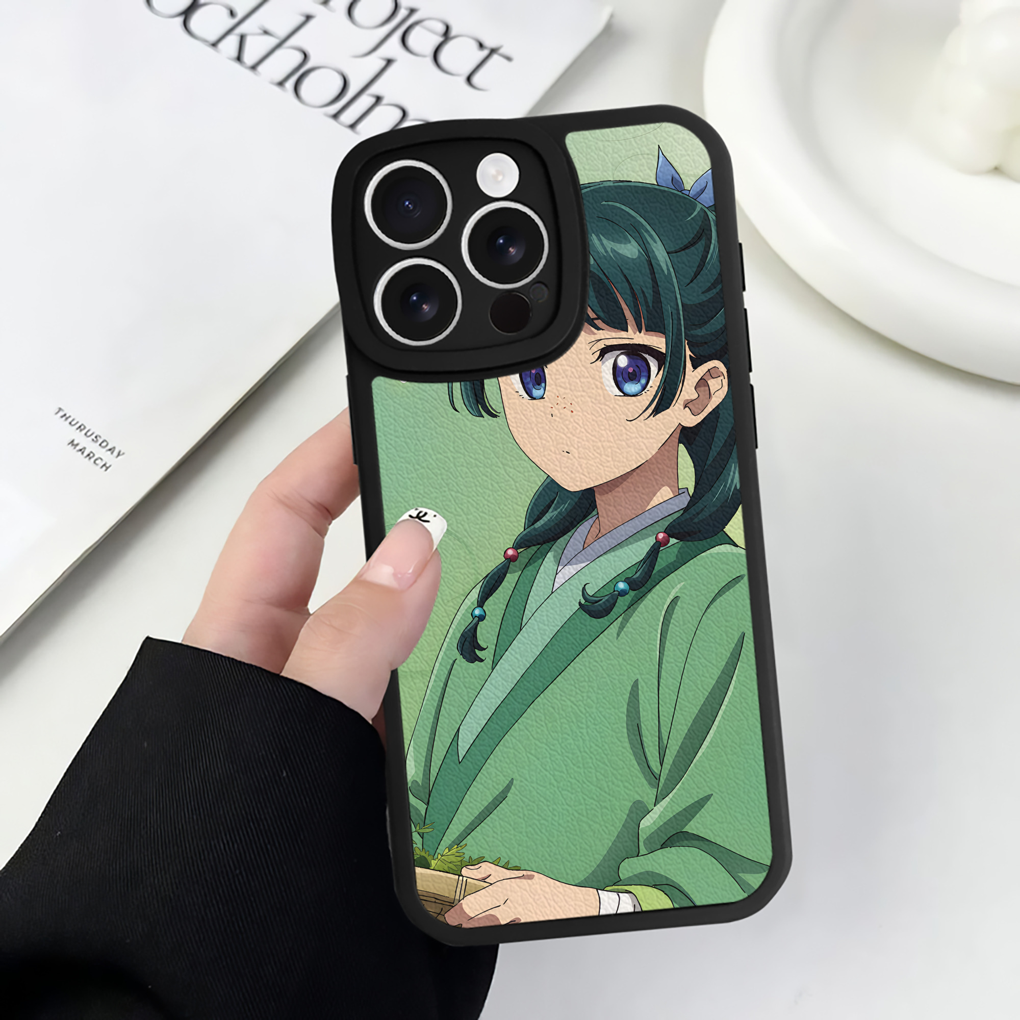 （画像用） 薬屋のひとりごと The Apothecary Diaries 【iPhone 16シリーズ対応】シリコンスマホケース（レザー調） 材質：シリコン